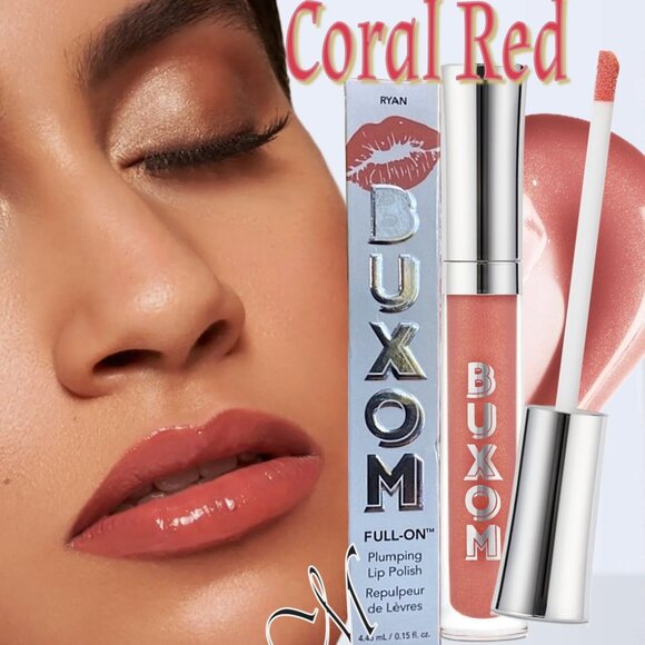 BUXOM Staycation Vibes Full On Plumping Lip Polish ~ RYAN (Coral) 4.5ml NIB - Picture 1 of 16